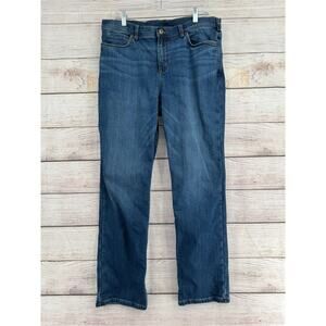 Duluth Trading Co Daily Denim Lined Straight Leg Jeans Womens 14x31 Blue